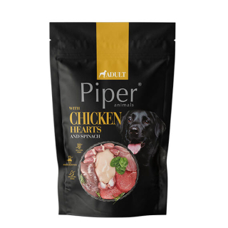 NEW PIPER s kuřecími srdíčky a špenátem, kapsička pro psy